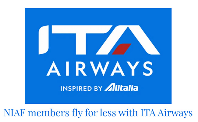NIAF members fly for less with ITA Airways